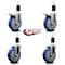 Service Caster 5'' Blue Poly Swivel 1-1/2'' Expanding Stem Caster Set 2 Total Lock Brakes, 4PK SCC-EXTTL20S514-PPUB-BLUE-2-S-2-112 - alternate 3